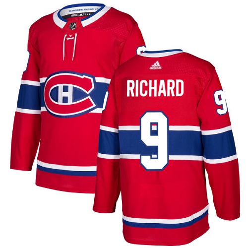 Adidas Montreal Canadiens #9 Maurice Richard Red Home Authentic Stitched Youth NHL Jersey->boston celtics->NBA Jersey